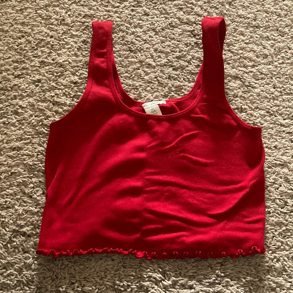 Red tank top